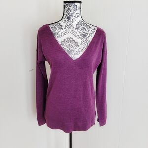 Armani Exchange Merino Wool Sweater in Rich Purple